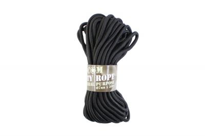 Mil-Com 7mm ParaCord, 15m (Black)