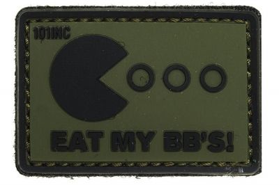 101 Inc PVC Velcro Patch "Eat My BB's" (Olive)