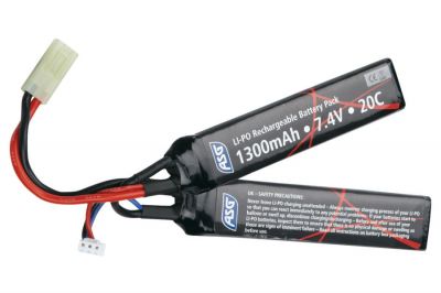 ASG 7.4v 1300mAh 25C Nunchuck LiPo Battery